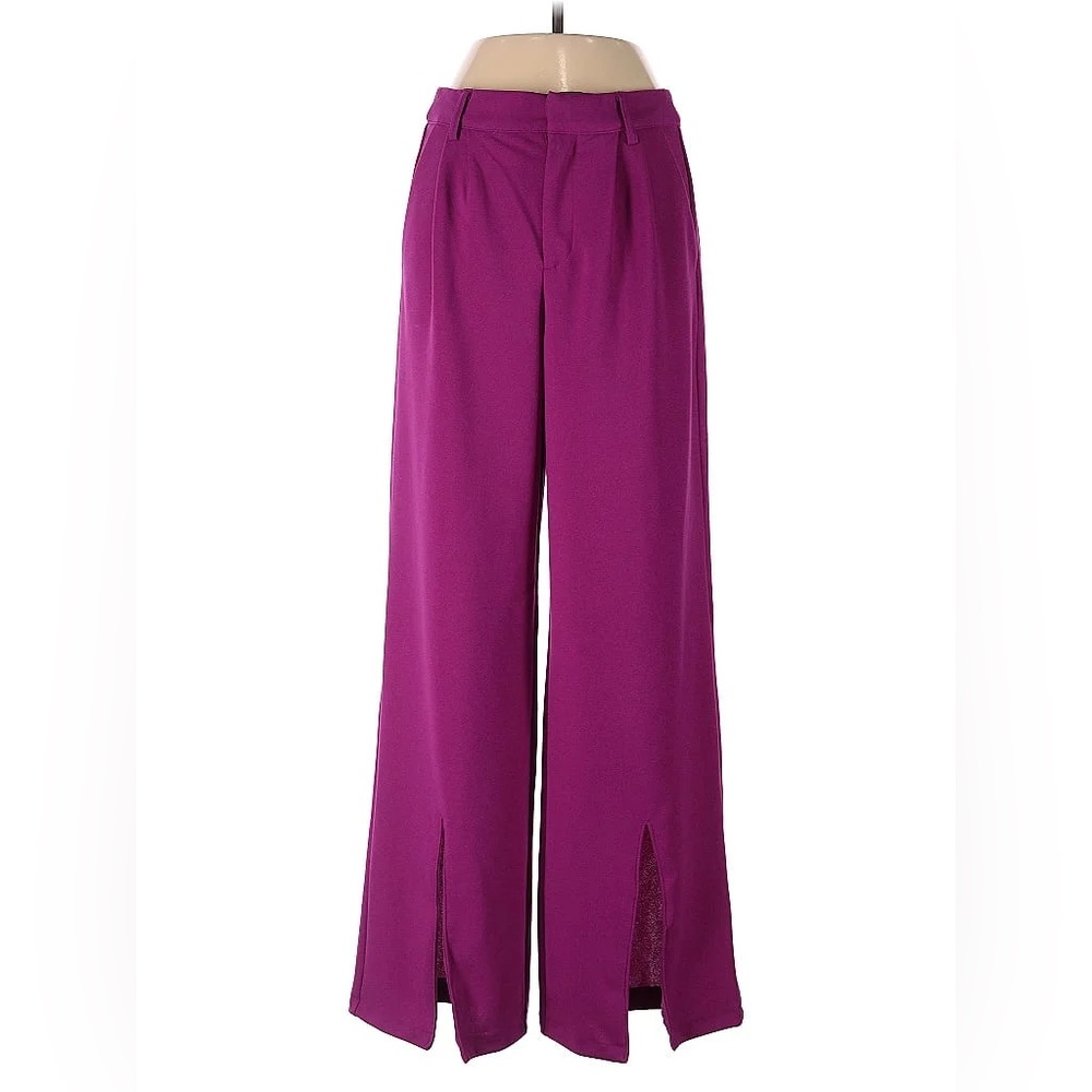 Happily Grey Purple Wide Leg Pants